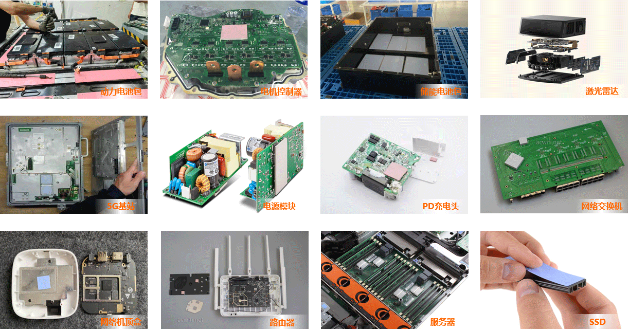 导热硅胶垫片典型应用领域