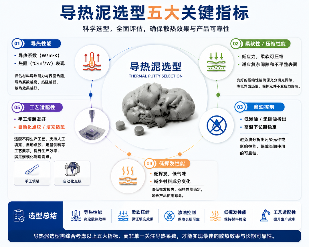 导热泥选型五大指标 导热泥选型五大指标