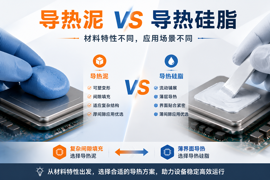 导热泥 vs 导热硅脂核心区别 导热泥 vs 导热硅脂核心区别