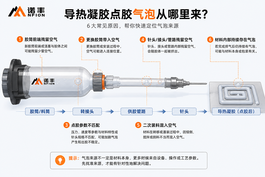 导热凝胶点胶气泡从哪里来? 导热凝胶点胶气泡从哪里来?