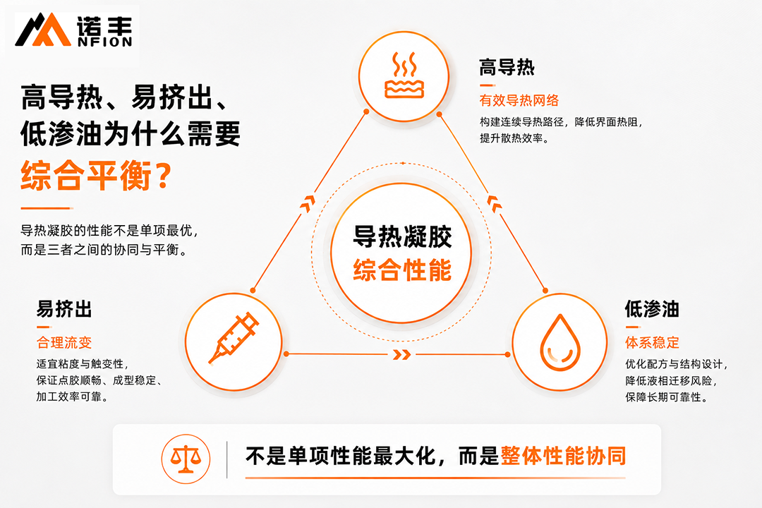 高导热、易挤出、低渗油需要综合平衡