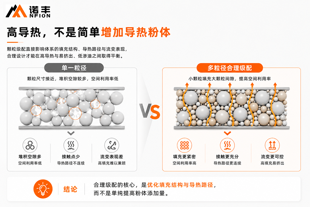 高导热，不是简单增加导热粉体